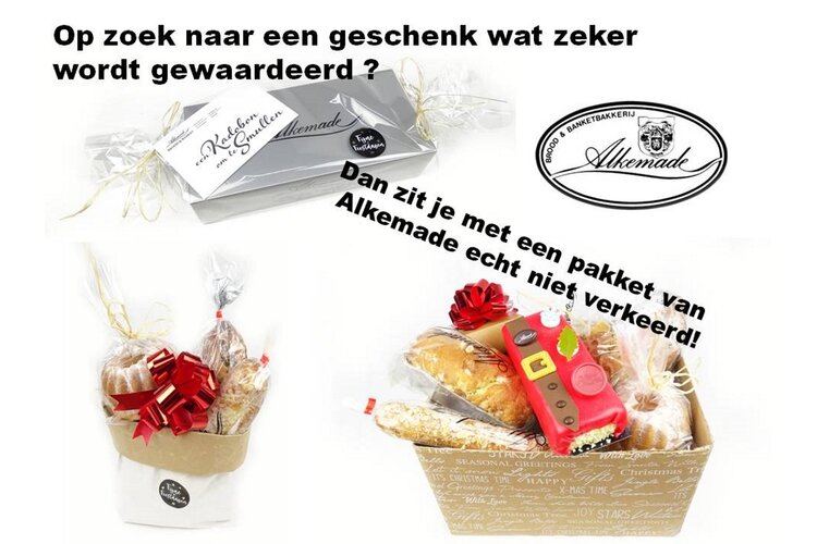 Ook met de feestdagen kunt u terecht bij Bakkerij Alkemade