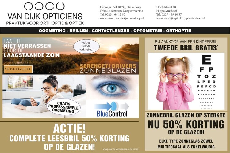 Najaars-actie bij Van Dijk Opticiëns