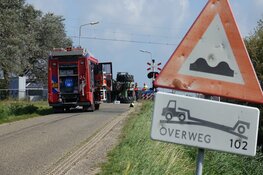 Aanrijding tussen tractor en een trein in Breezand
