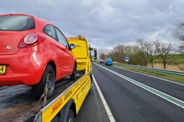 Kopstaart-botsing op N99 nabij Van Ewijcksluis