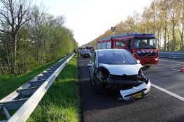 Veel schade en oponthoud bij ongeval A7