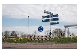 Werkzaamheden op rotonde Kerkweg/Molenvaart (N249) bij Anna Paulowna