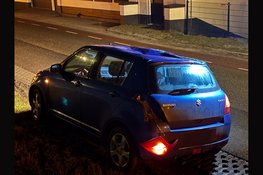 Eenzijdig verkeersongeval op de Zuiderdijkweg in Wieringerwerf