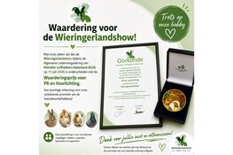 Wieringerlandshow onderscheiden met Waarderingsprijs voor PR en Voorlichting van KLN