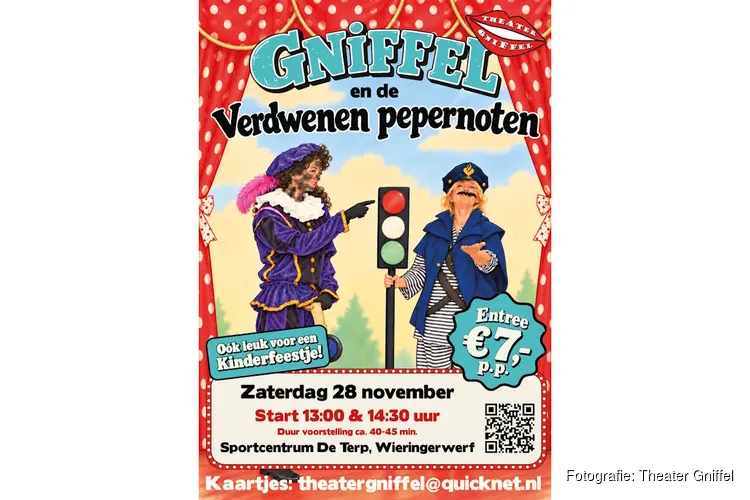 Theater Gniffel zoekt verdwenen pepernoten in Sportcentrum de Terp